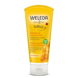 Shampooing et crème de douche au calendulade Weleda